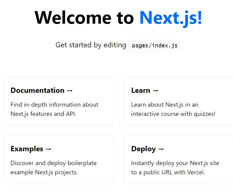 nextjs 첫화면 nextjs 첫화면